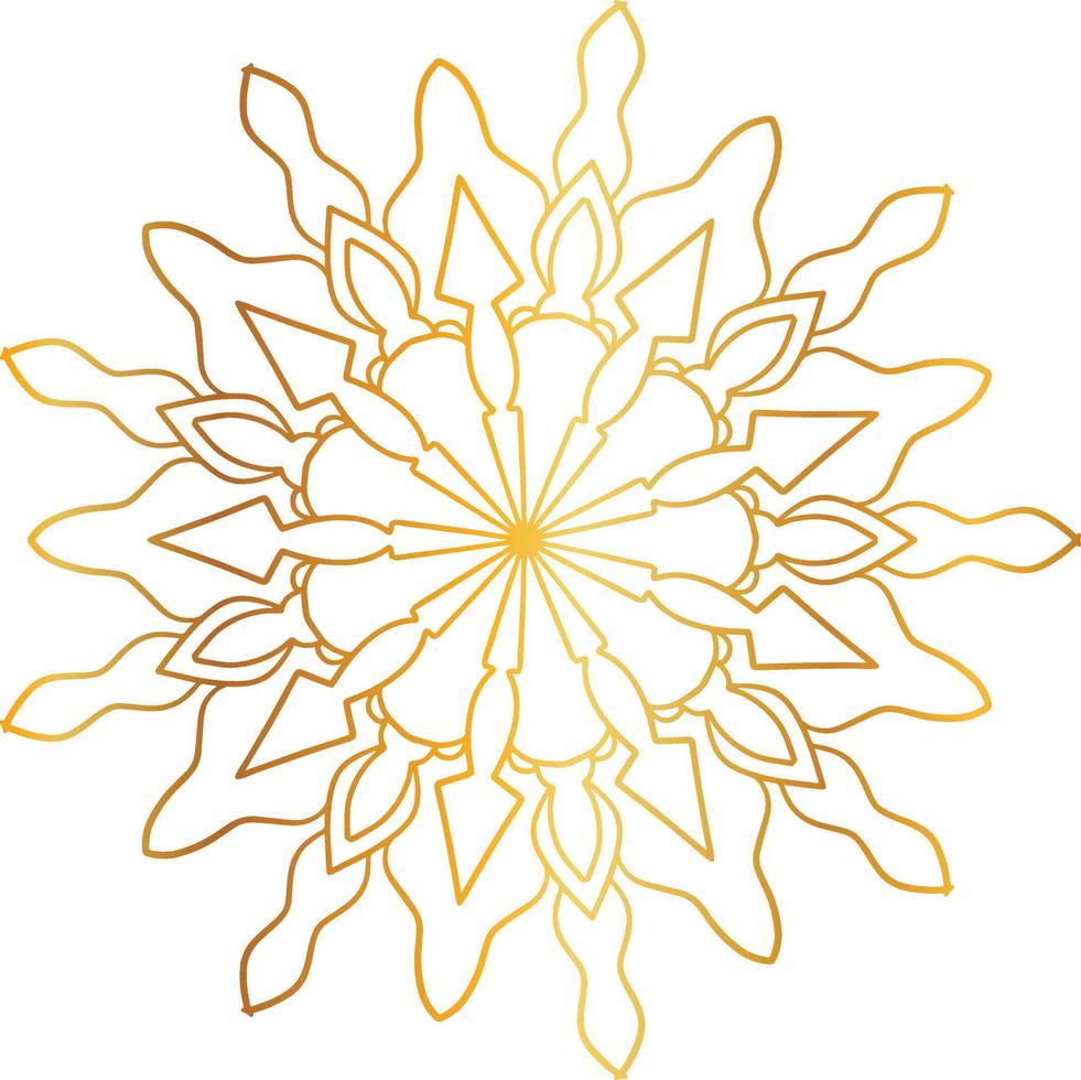 mandala design with golden artwork, vintage, royal, circle, flower vector