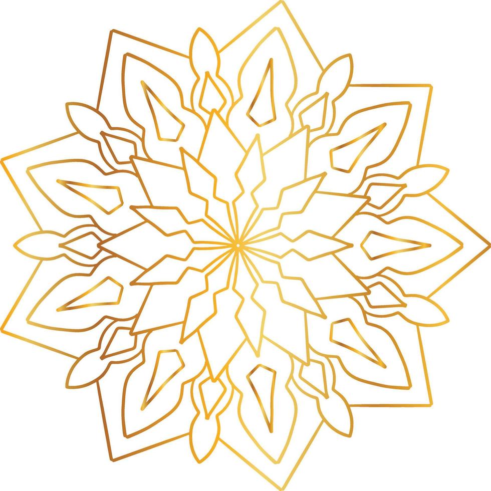 mandala design with golden artwork, vintage, royal, circle, flower vector