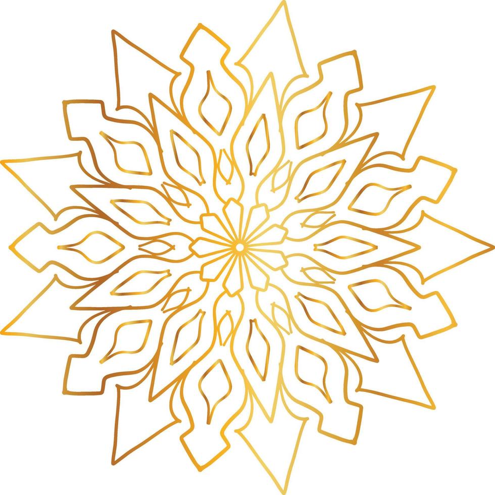 mandala design with golden artwork, vintage, royal, circle, flower vector