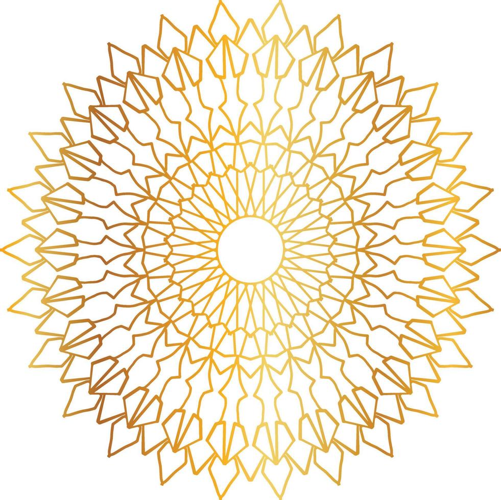 mandala design with golden artwork, vintage, royal, circle, flower vector