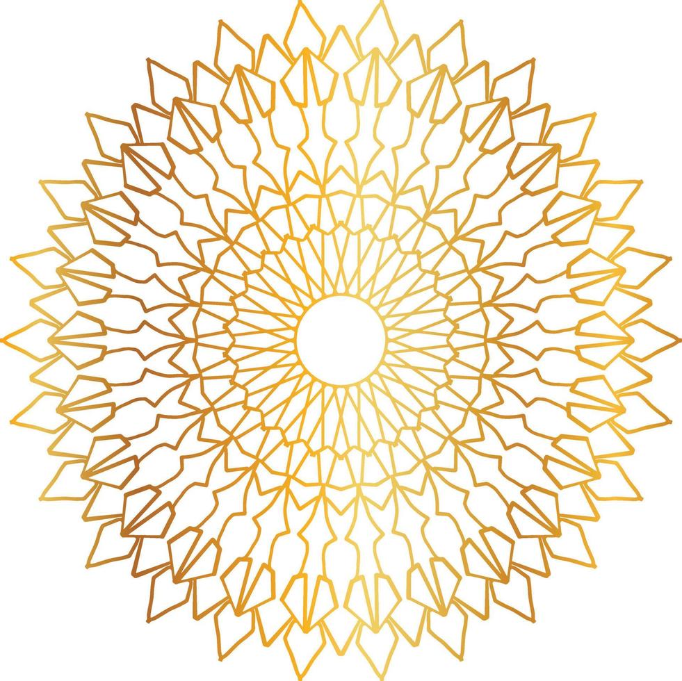 mandala design with golden artwork, vintage, royal, circle, flower vector