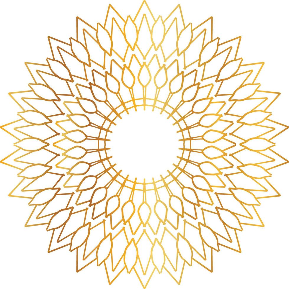 mandala design with golden artwork, vintage, royal, circle, flower vector