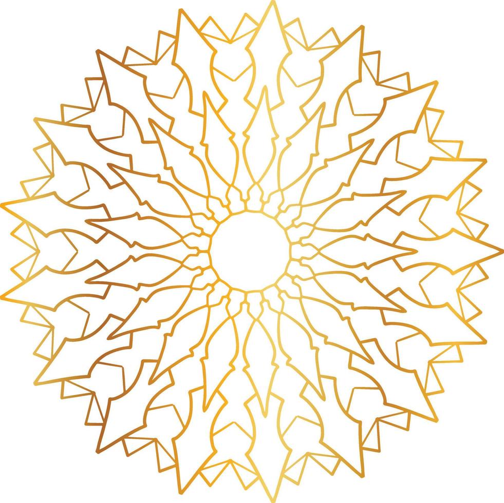 mandala design with golden artwork, vintage, royal, circle, flower vector