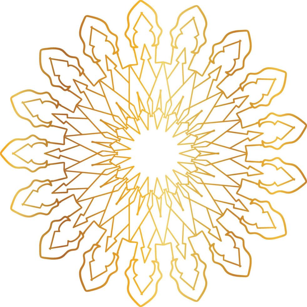 mandala design with golden artwork, vintage, royal, circle, flower vector