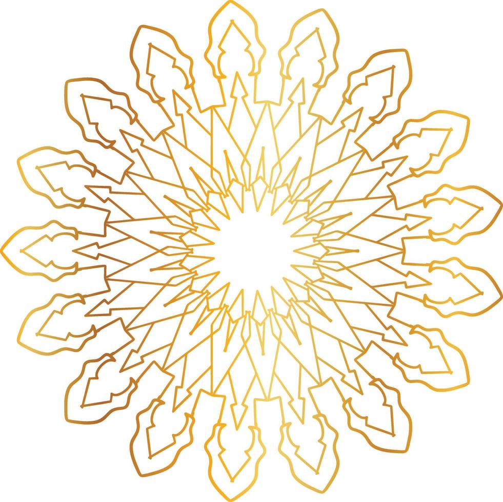 mandala design with golden artwork, vintage, royal, circle, flower vector