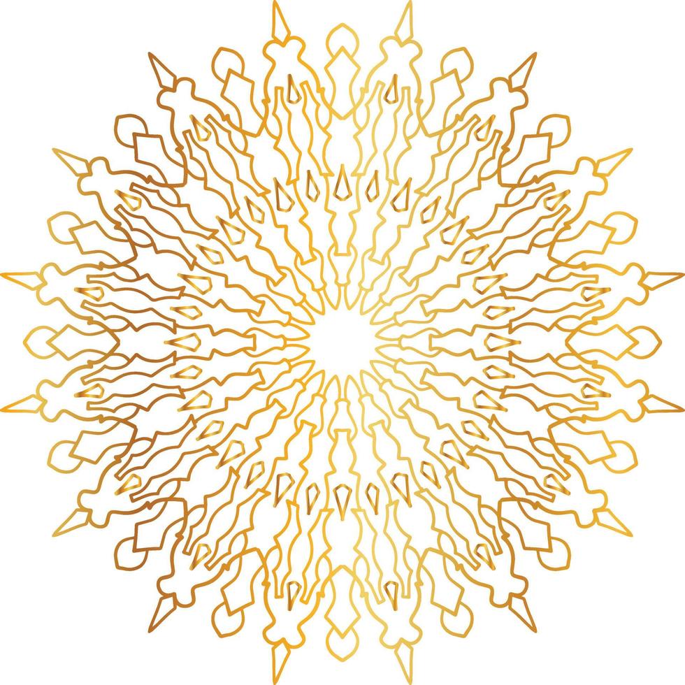 mandala design with golden artwork, vintage, royal, circle, flower vector