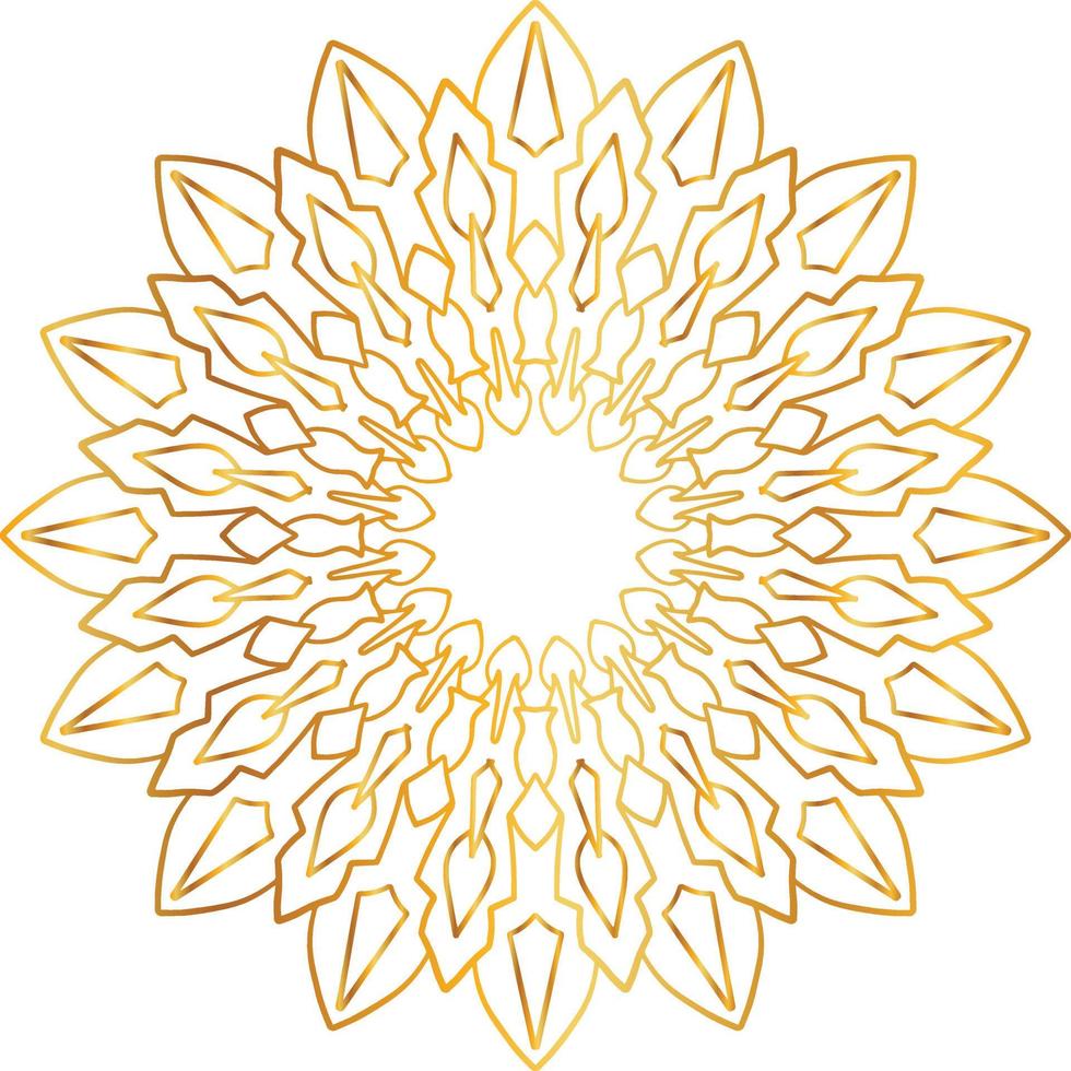 mandala design with golden artwork, vintage, royal, circle, flower vector