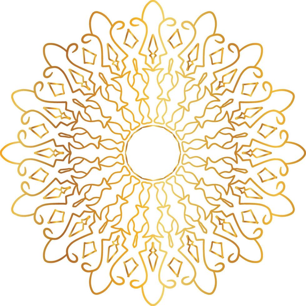 mandala design with golden artwork, vintage, royal, circle, flower vector