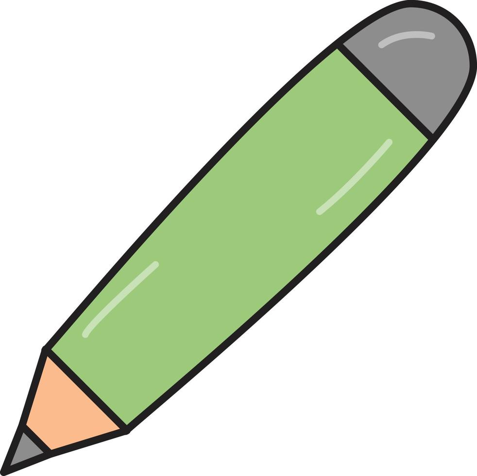 pencil Vector illustration on a transparent background. Premium quality symbols. Vector Line Flat color  icon for concept and graphic design.