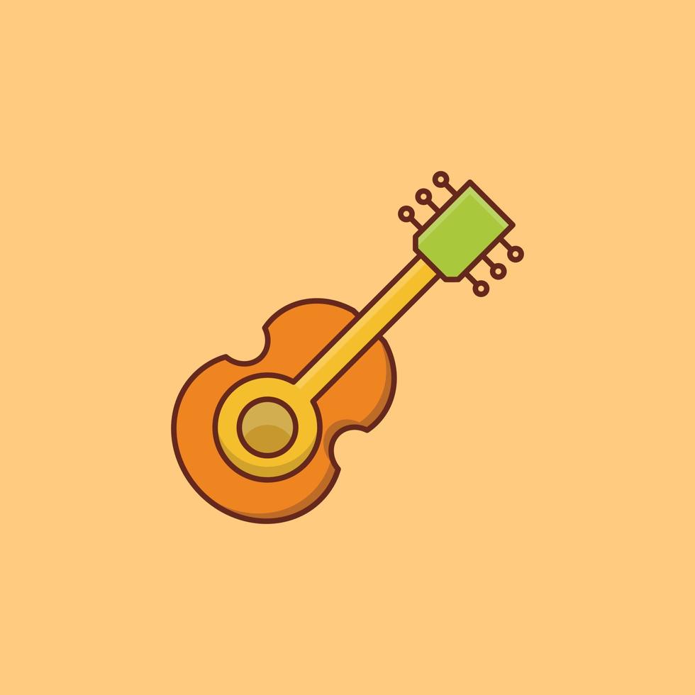 guitar Vector illustration on a background. Premium quality symbols. Vector Line Flat color  icon for concept and graphic design.