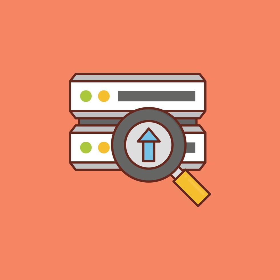 database Vector illustration on a background. Premium quality symbols. Vector Line Flat color  icon for concept and graphic design.