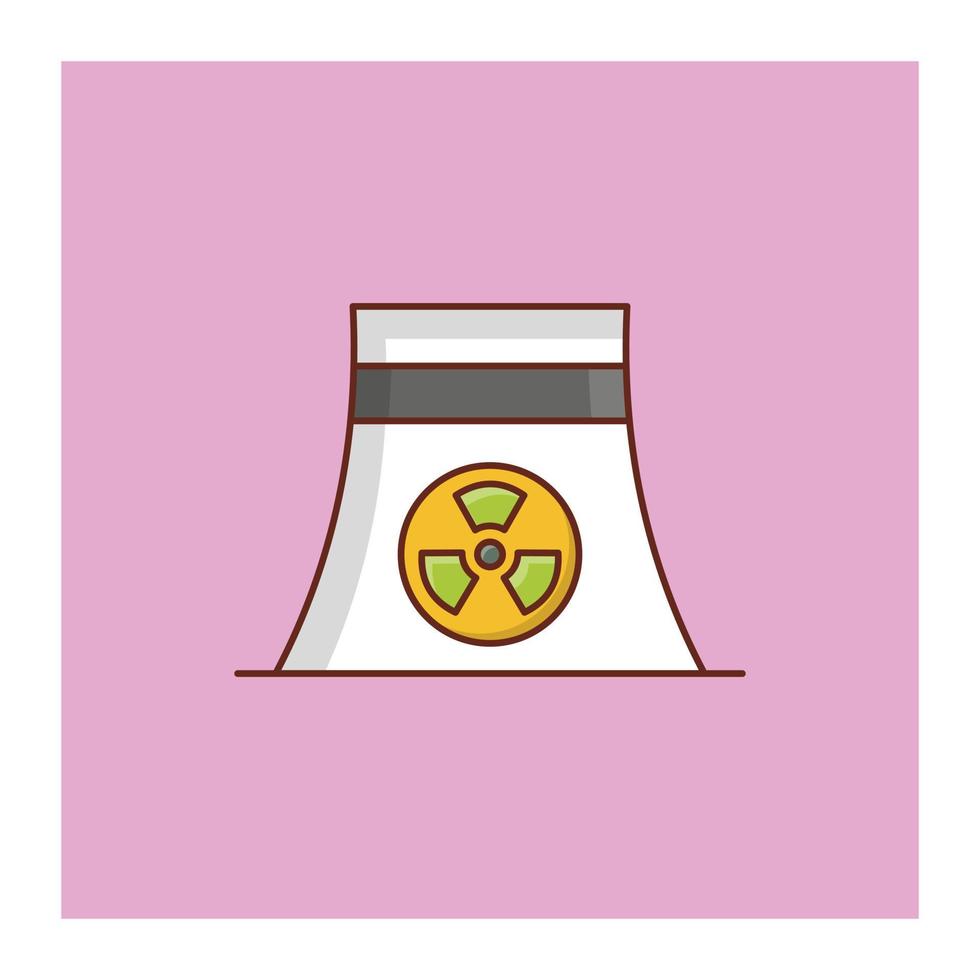 ilustración vectorial nuclear sobre un fondo. símbolos de primera calidad. icono de color plano de línea vectorial para concepto y diseño gráfico. vector