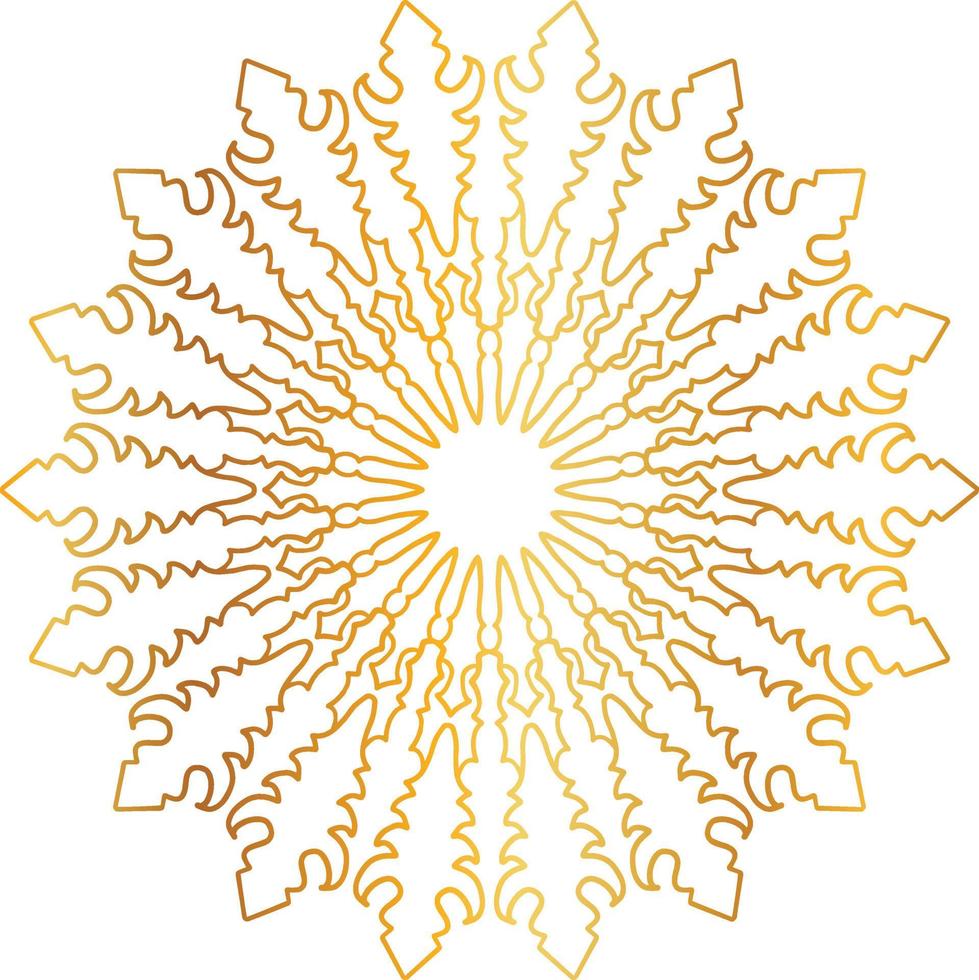 mandala design with golden artwork, vintage, royal, circle, flower vector