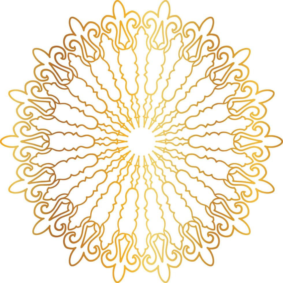 mandala design with golden artwork, vintage, royal, circle, flower vector