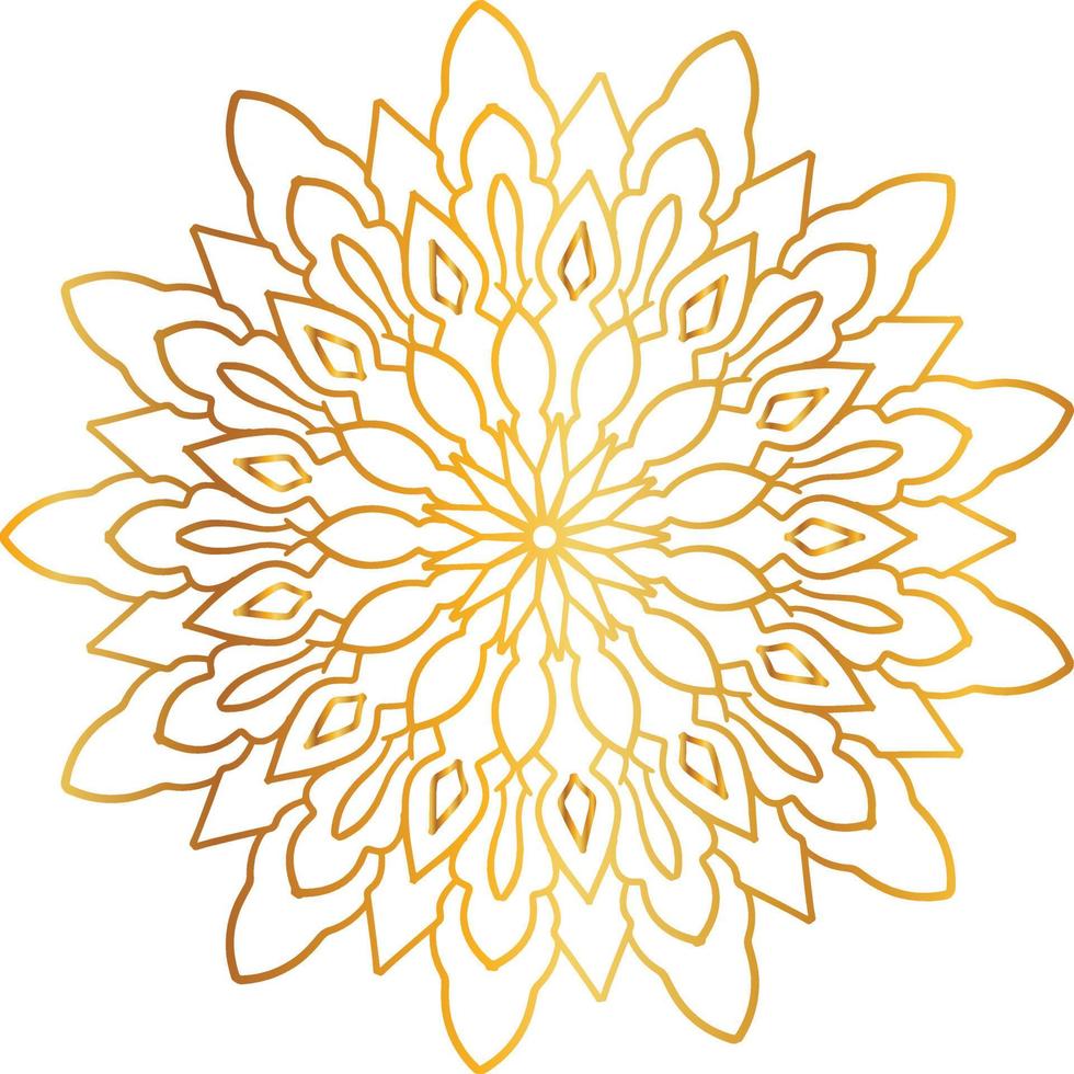 mandala design with golden artwork, vintage, royal, circle, flower vector