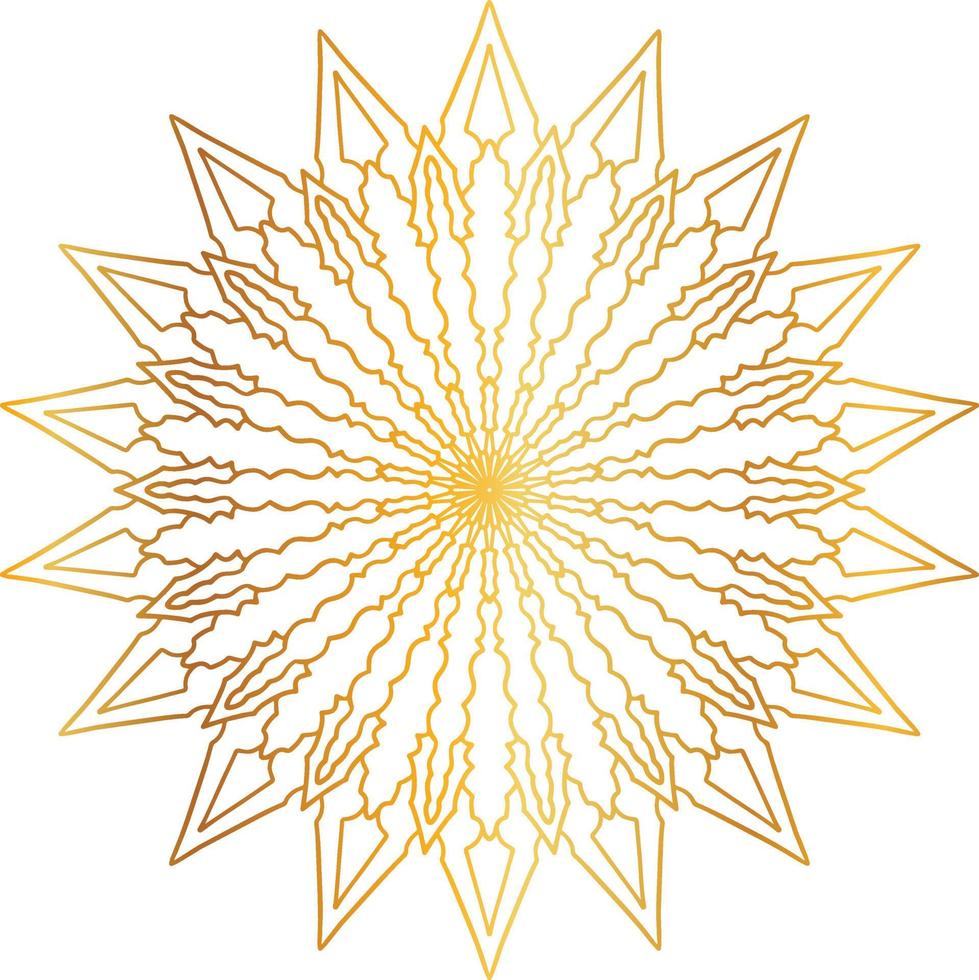 mandala design with golden artwork, vintage, royal, circle, flower vector