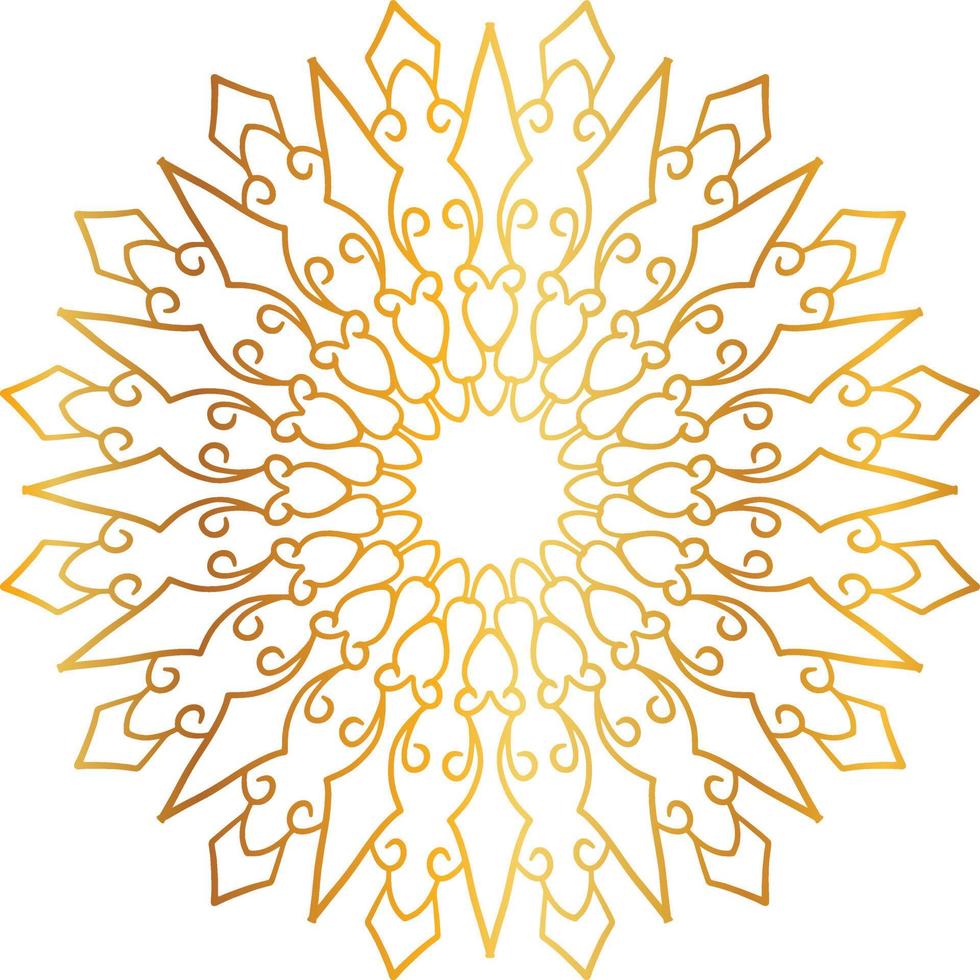 mandala design with golden artwork, vintage, royal, circle, flower vector