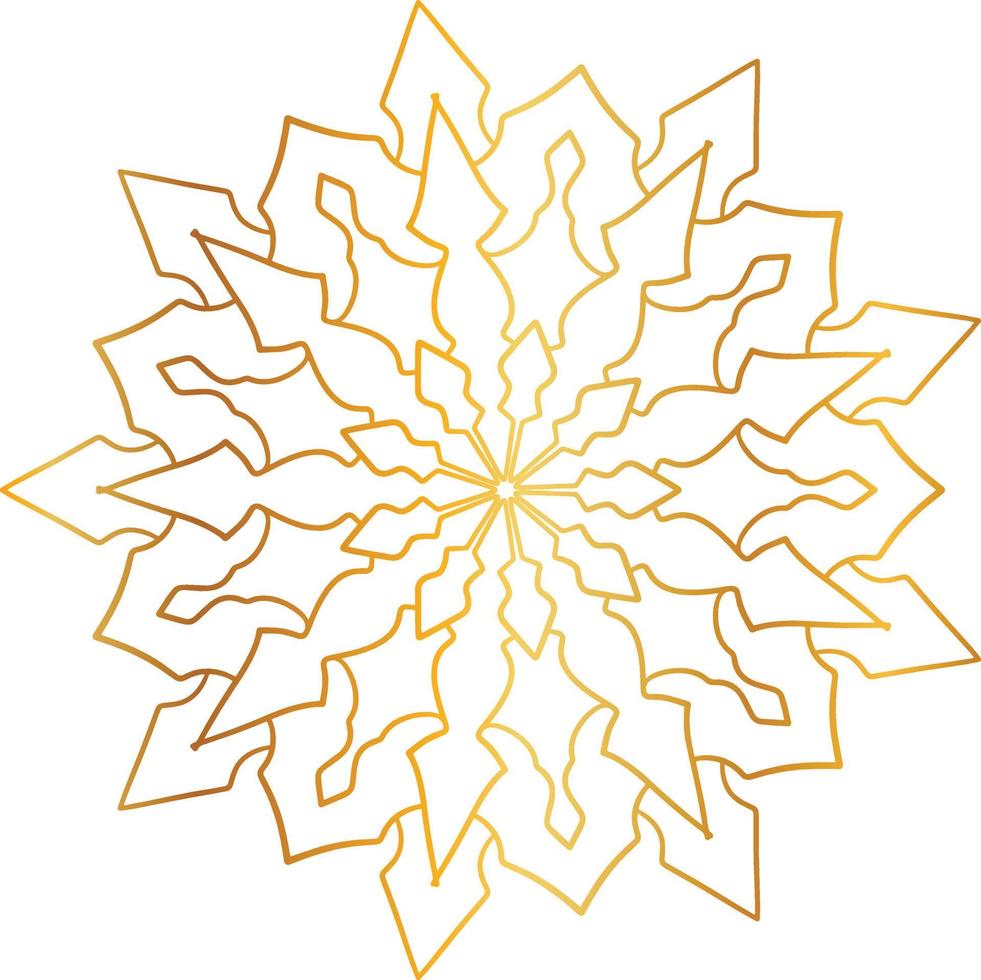 mandala design with golden artwork, vintage, royal, circle, flower vector