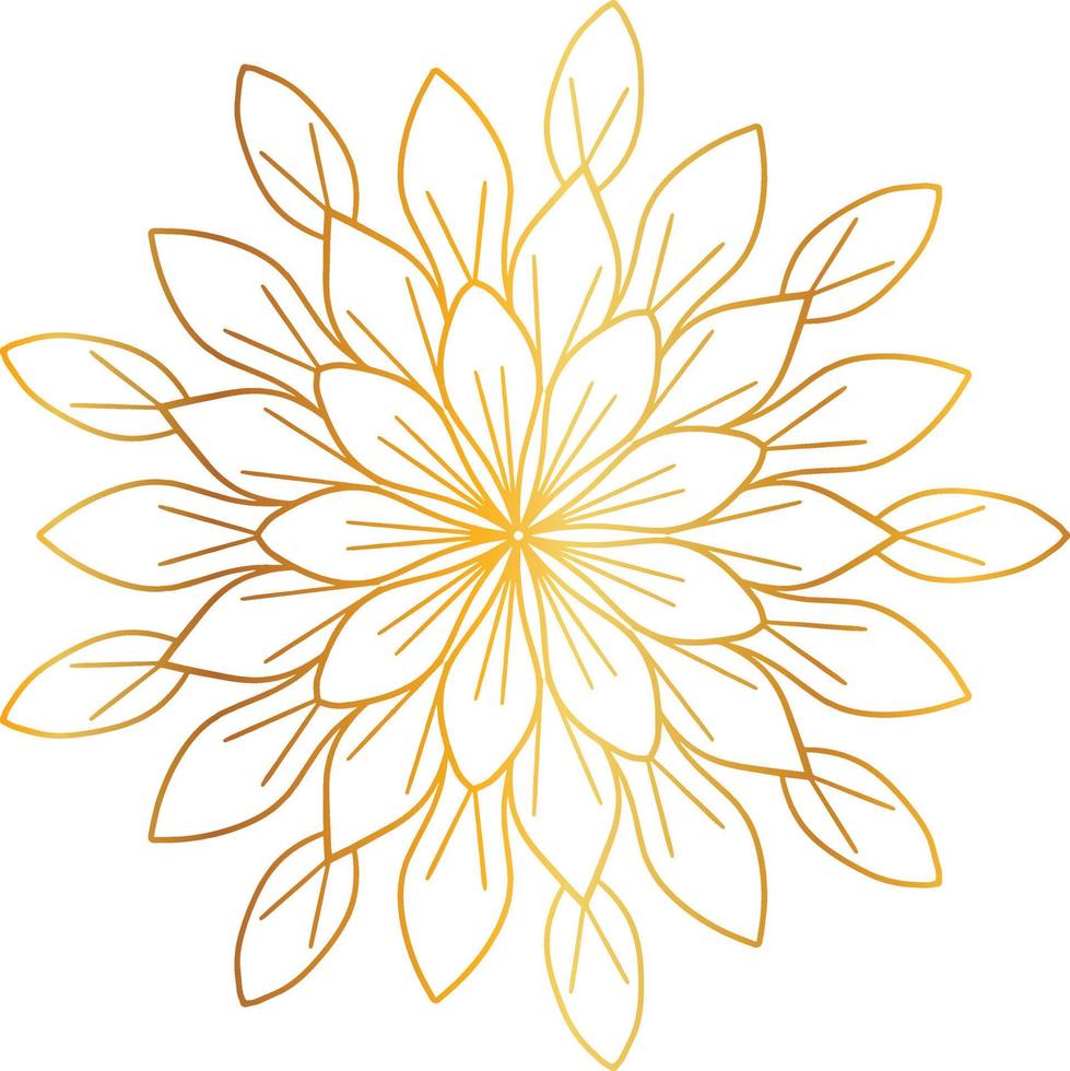 mandala design with golden artwork, vintage, royal, circle, flower vector