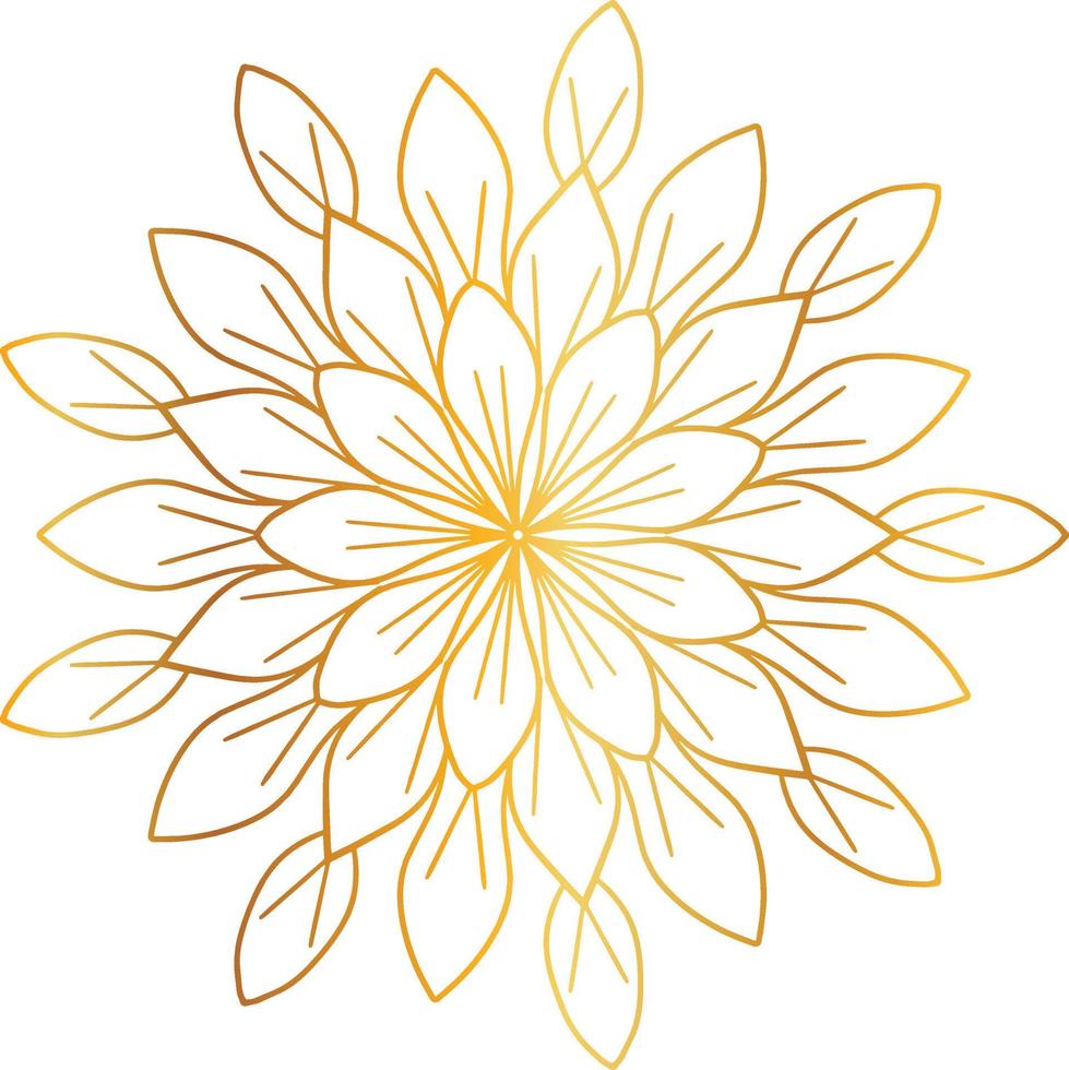 mandala design with golden artwork, vintage, royal, circle, flower vector