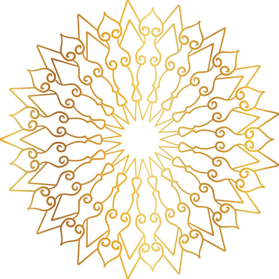 mandala design with golden artwork, vintage, royal, circle, flower vector