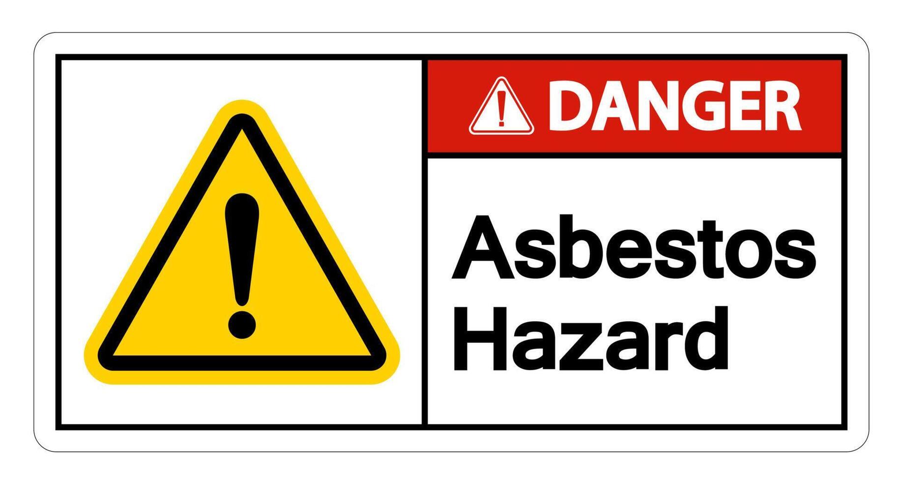 Danger Asbestos Hazard Symbol Sign On White Background vector
