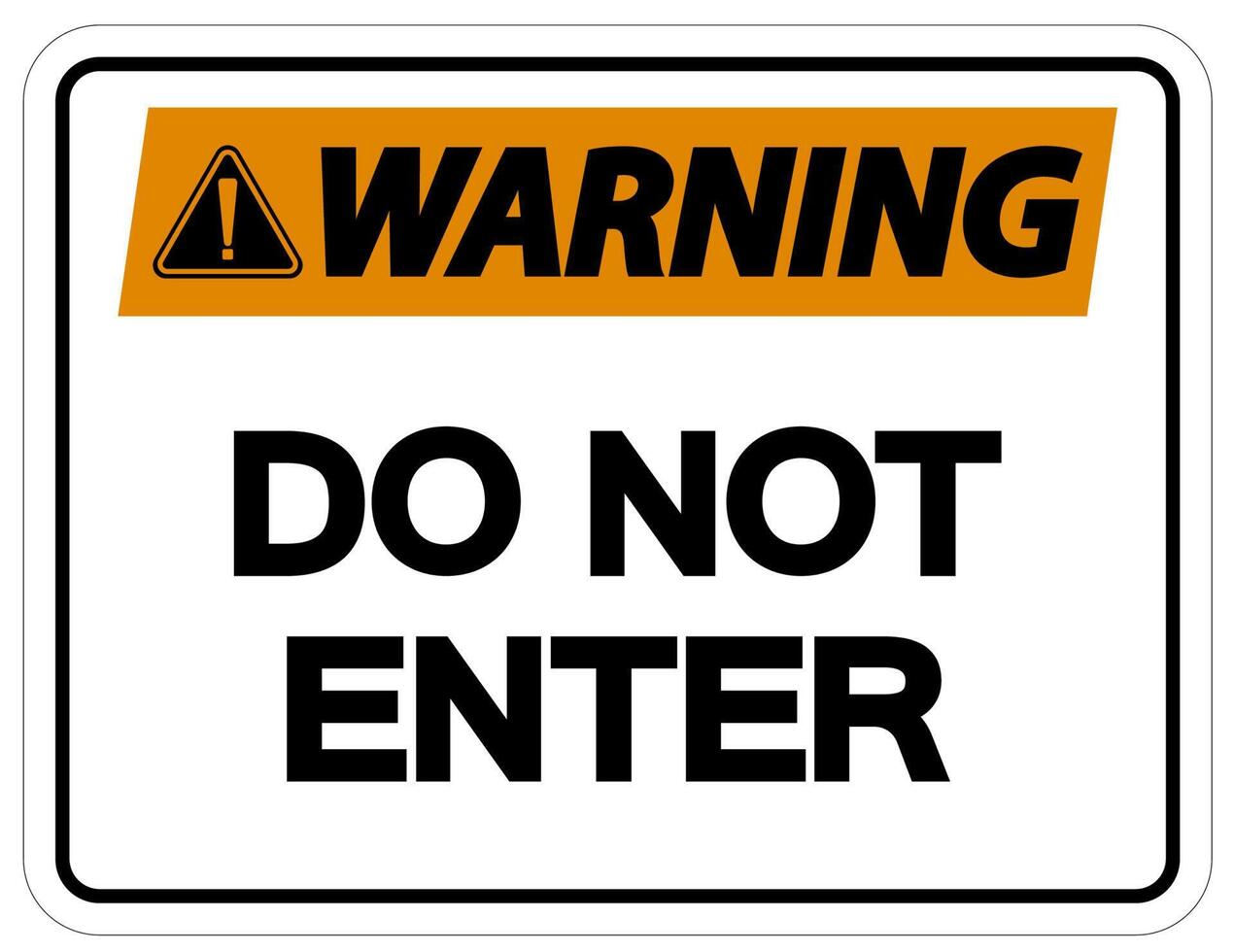 Warning Do Not Enter Symbol On White Background vector
