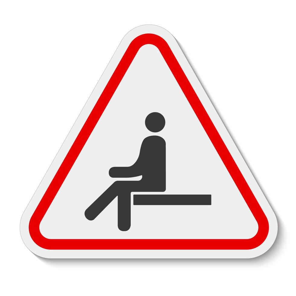 No Sitting Symbol On White Background vector