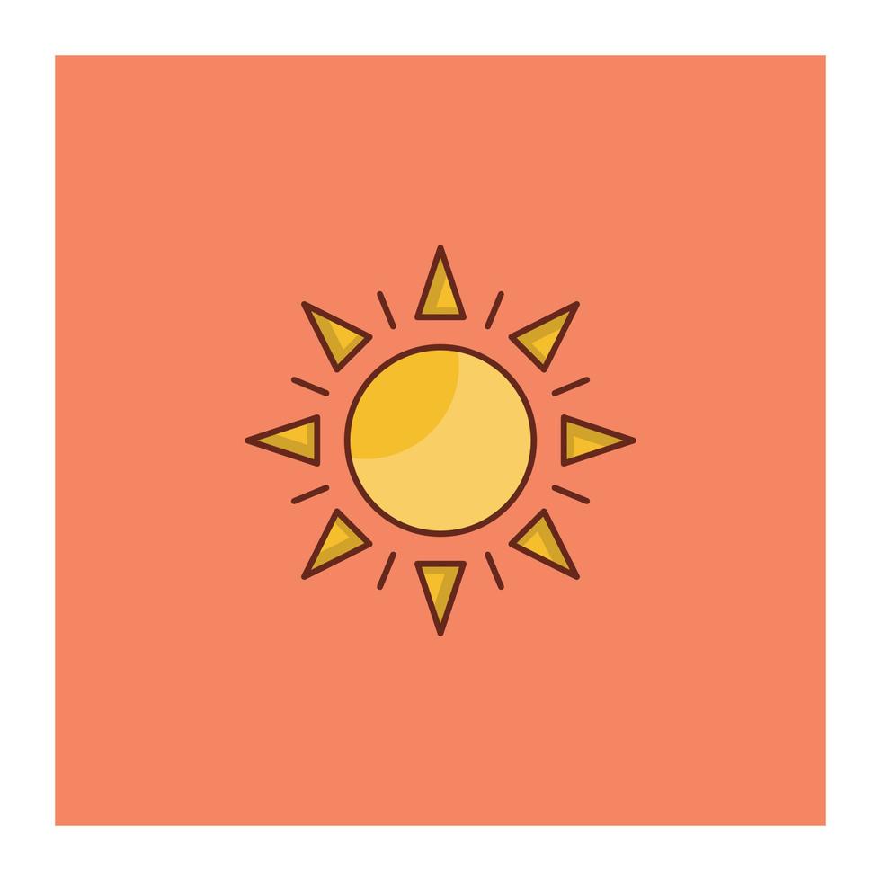 Ilustración de vector solar sobre un fondo. símbolos de primera calidad. icono de color plano de línea vectorial para concepto y diseño gráfico.