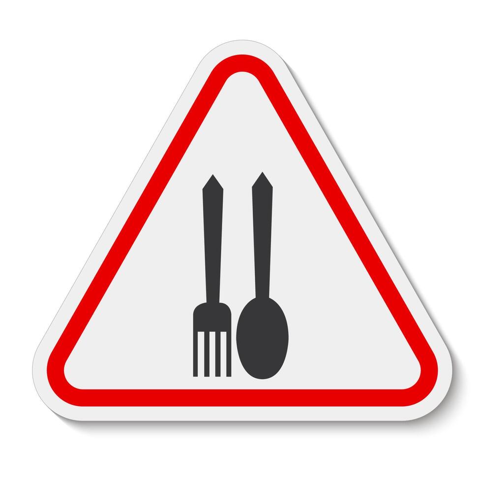 No Food Allowed Symbol On White Background vector