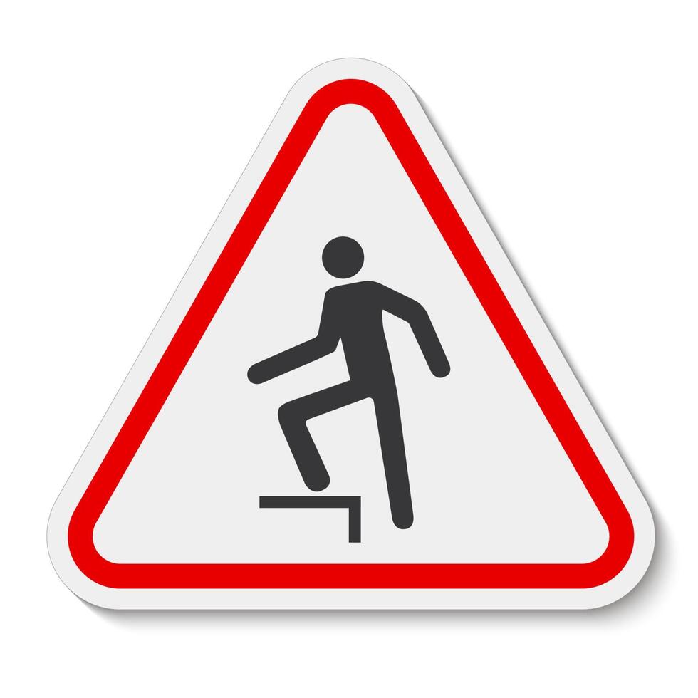 No Stepping Symbol On White Background vector