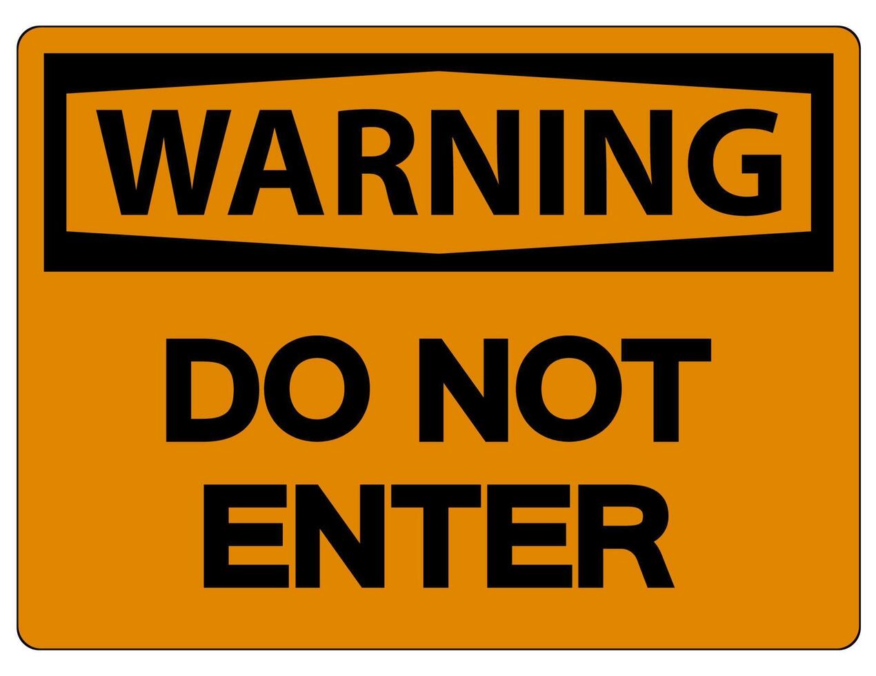 Warning Do Not Enter Symbol On White Background vector