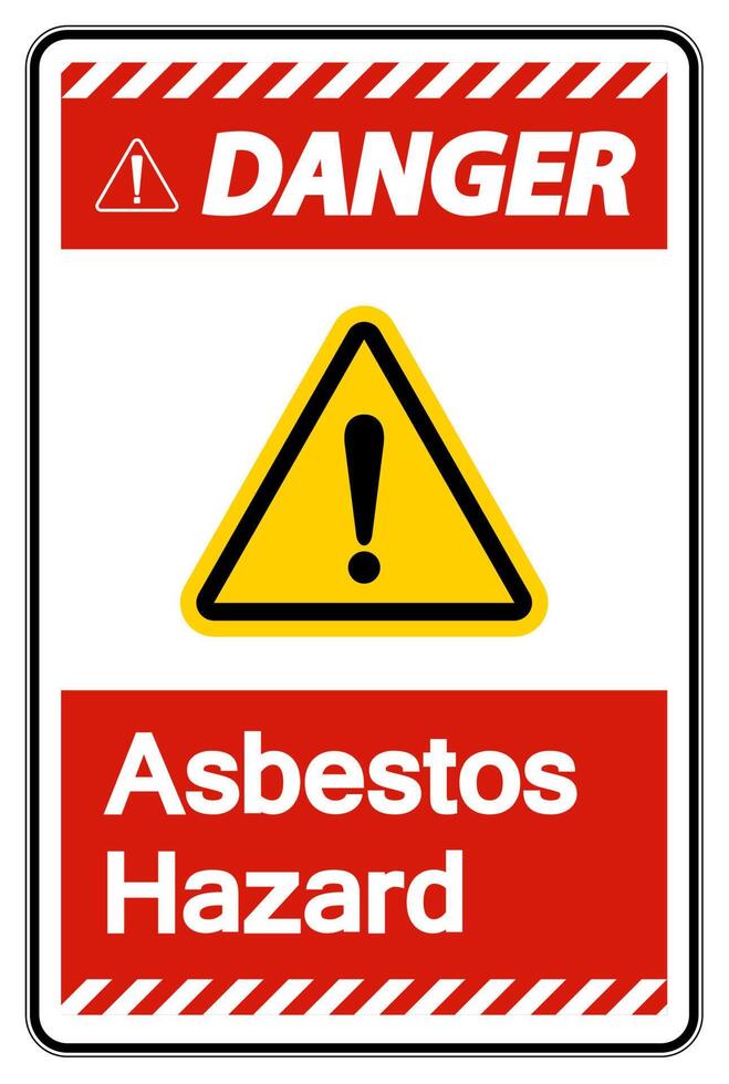Danger Asbestos Hazard Symbol Sign On White Background vector