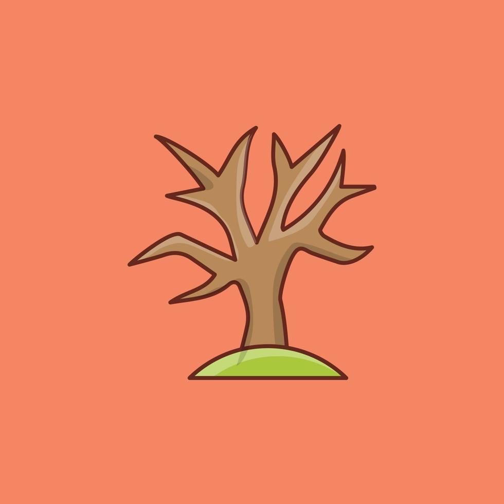 Ilustración de vector de árbol sobre un fondo. símbolos de primera calidad. icono de color plano de línea vectorial para concepto y diseño gráfico.