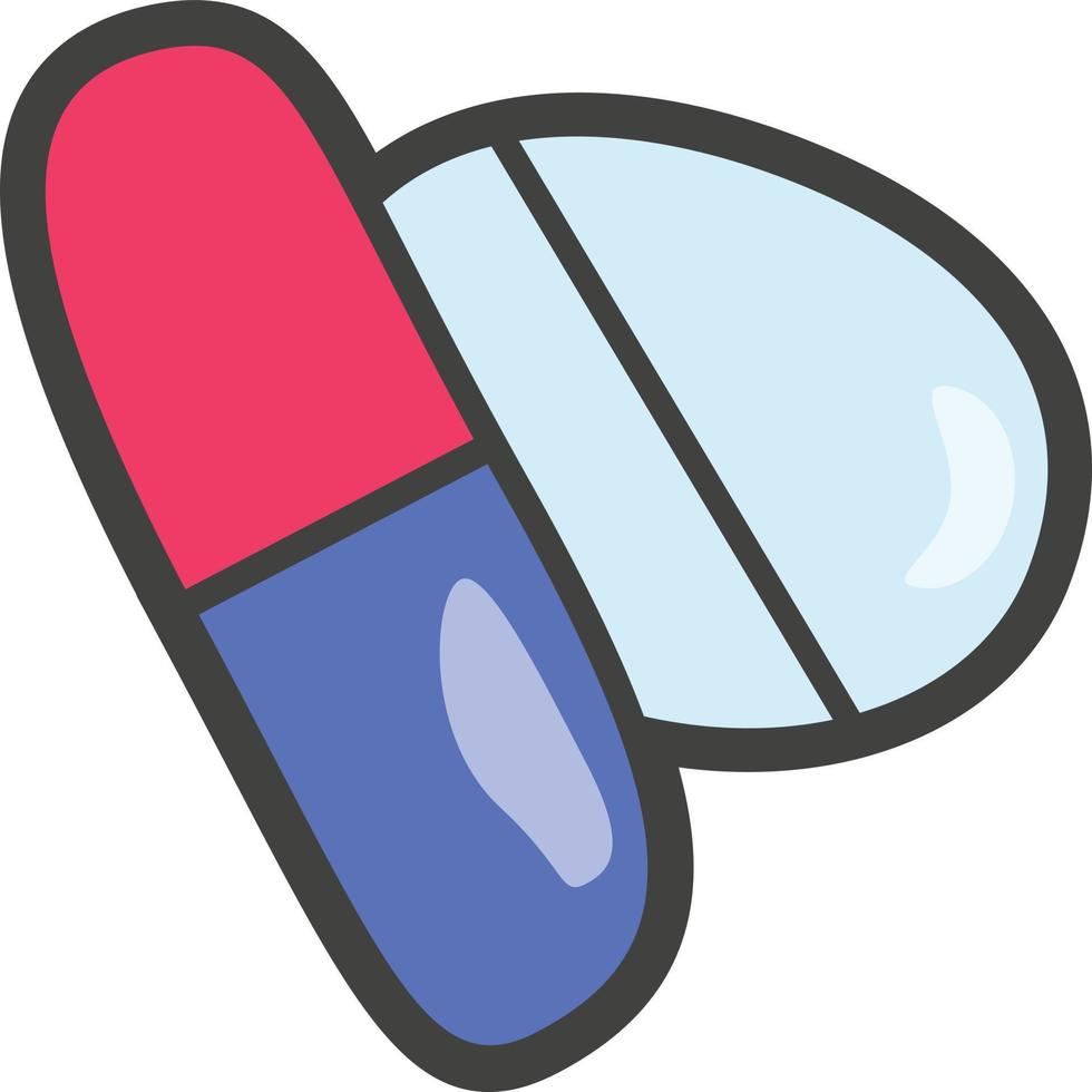 pills Vector illustration on a transparent background. Premium quality symbols. Vector Line Flat color  icon for concept and graphic design.
