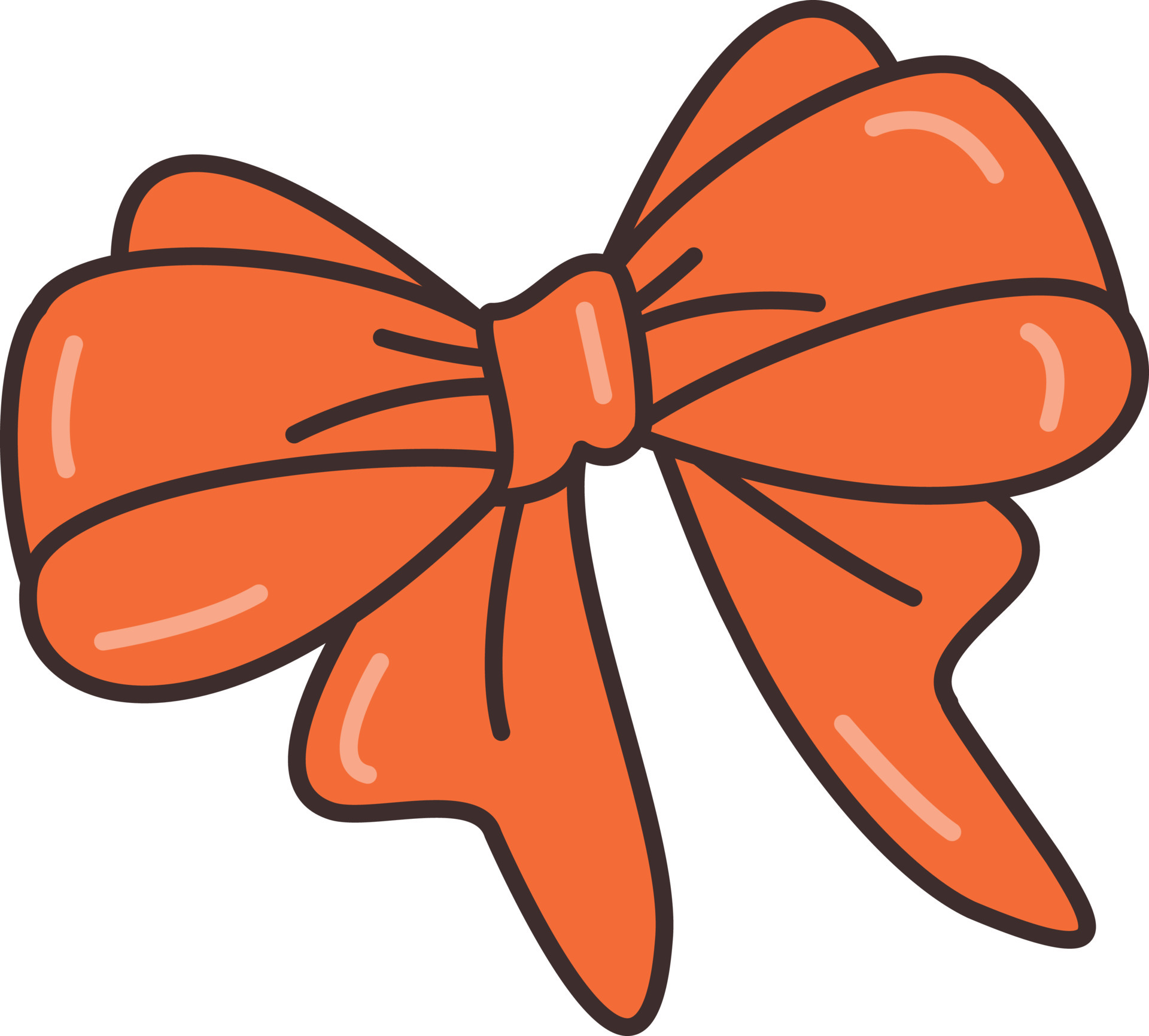 bow Vector illustration on a transparent background. Premium quality