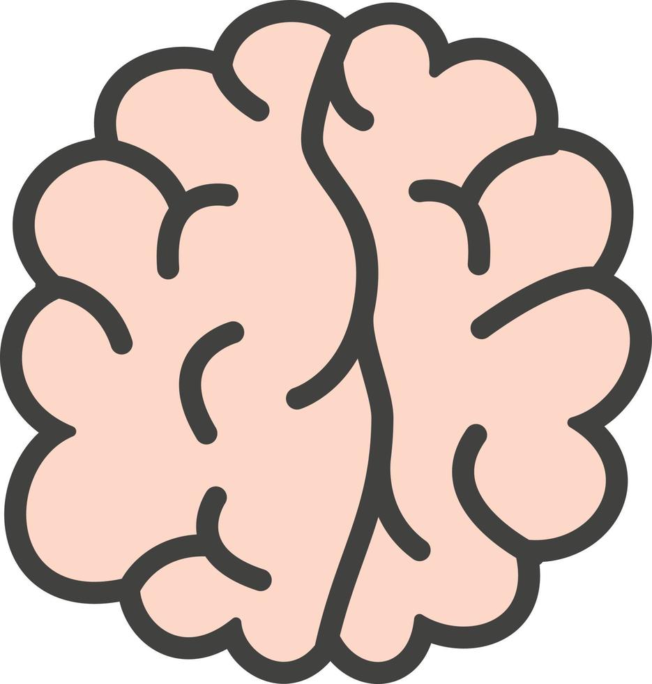 brain Vector illustration on a transparent background. Premium quality symbols. Vector Line Flat color  icon for concept and graphic design.