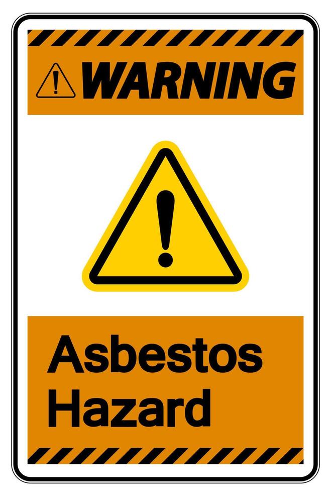 Warning Asbestos Hazard Symbol Sign On White Background vector