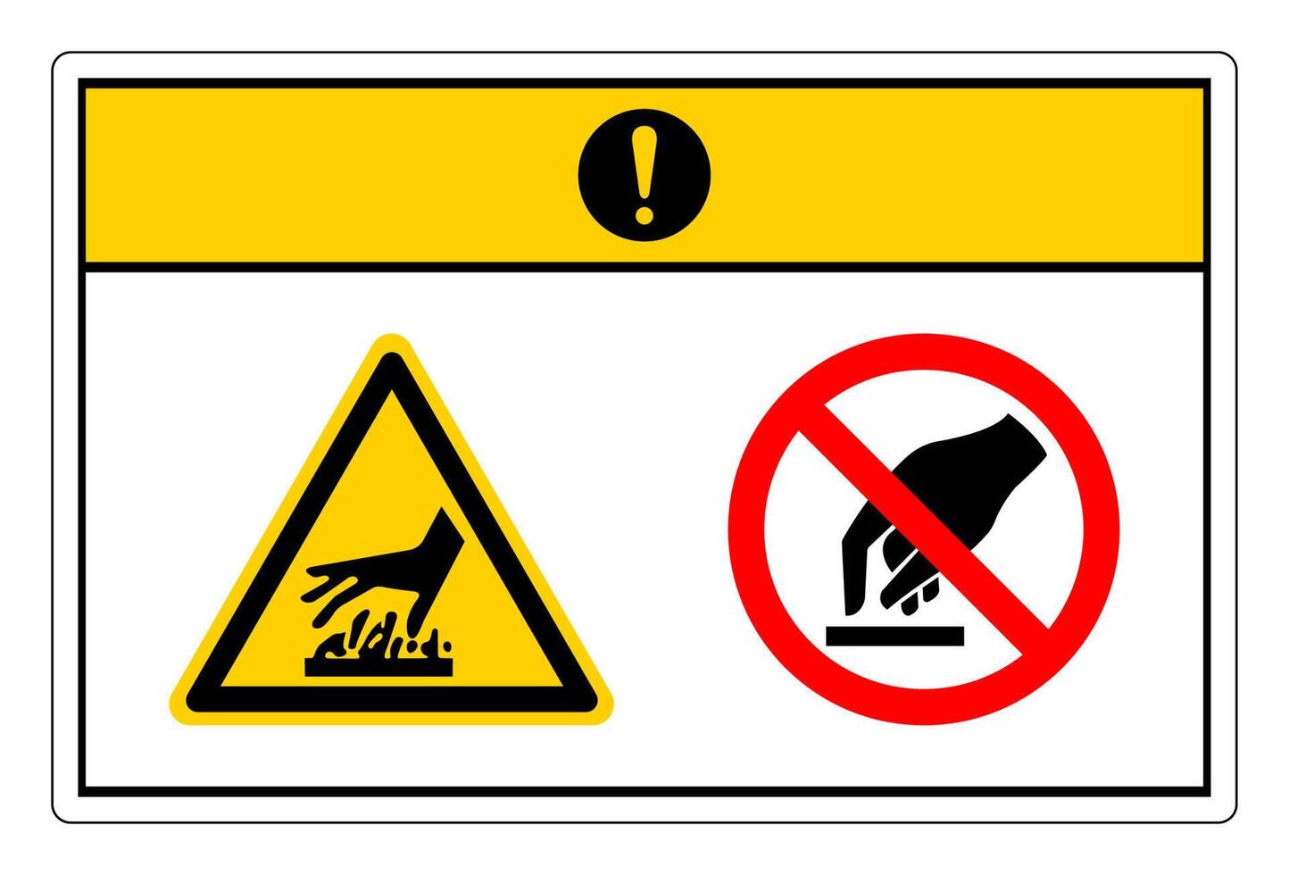 Caution Hot Surface Do Not Touch Symbol Sign On White Background vector