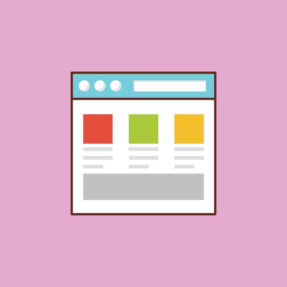 browser Vector illustration on a background. Premium quality symbols. Vector Line Flat color  icon for concept and graphic design.