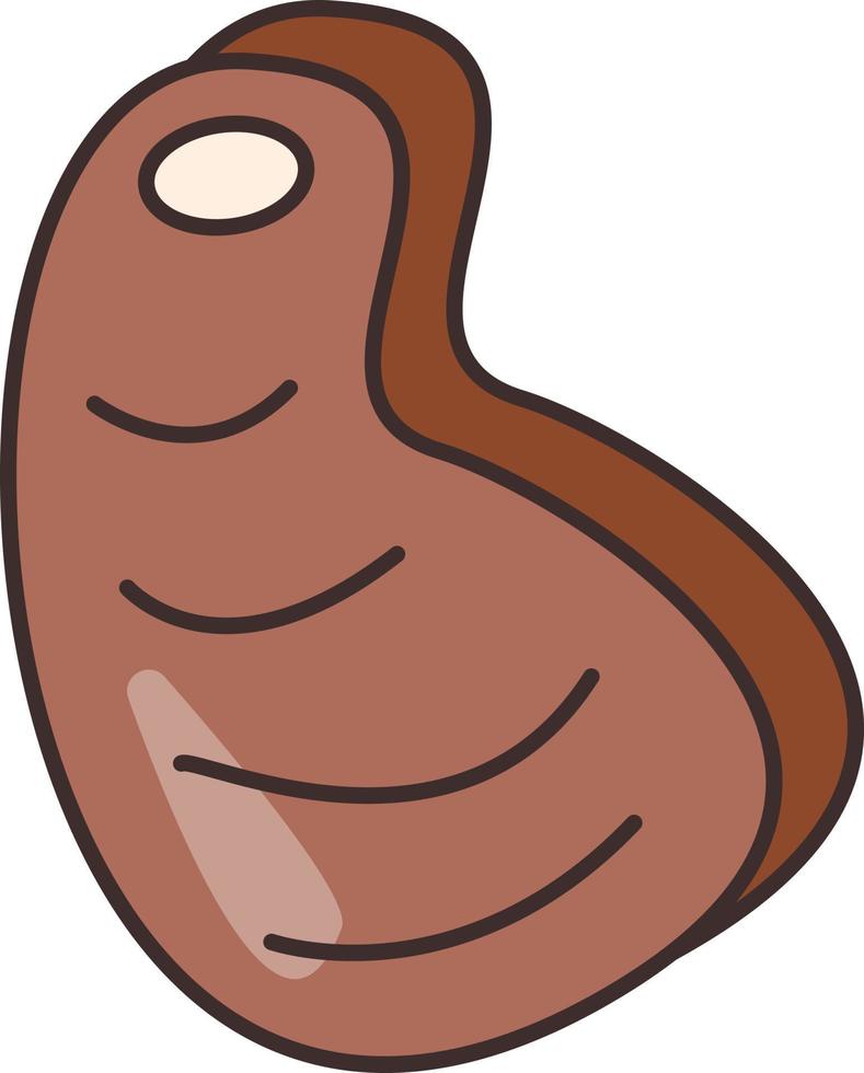 Ilustración de vector de carne de res sobre un fondo transparente. símbolos de primera calidad. icono de color plano de línea vectorial para concepto y diseño gráfico.