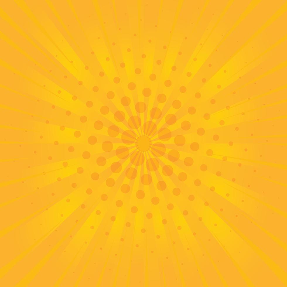 comic background halftone dots yellow color vector