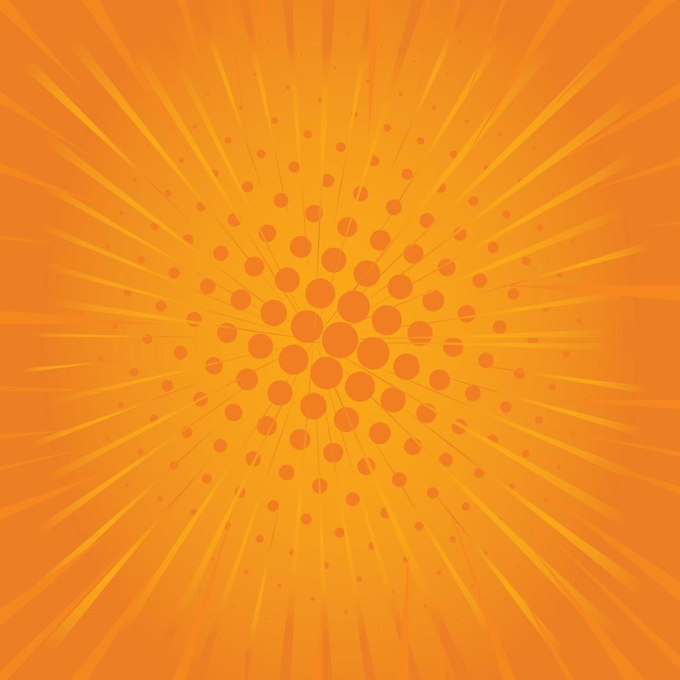 comic background halftone dots yellow color vector