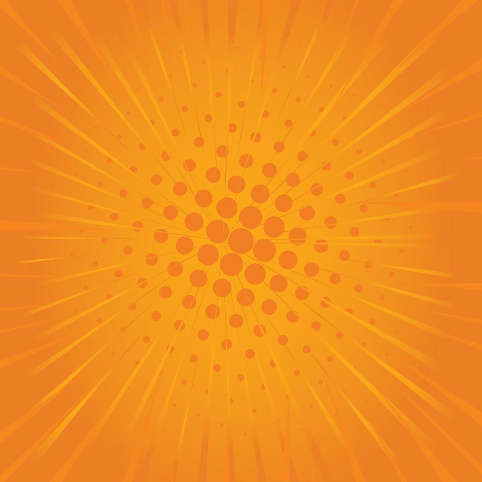 fondo cómico puntos de semitono color amarillo vector