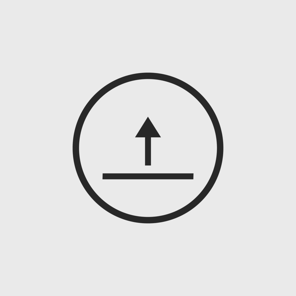 upload icon vector on white background