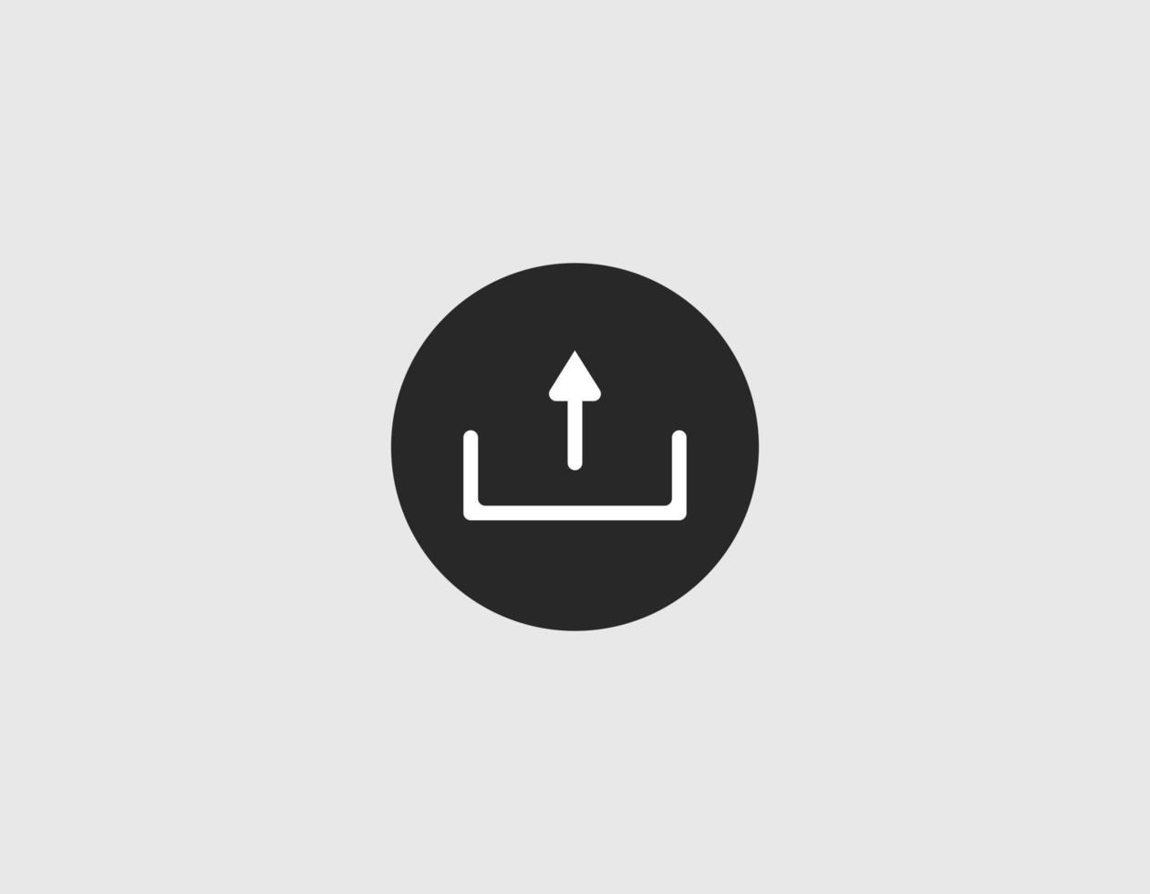 upload icon vector on white background