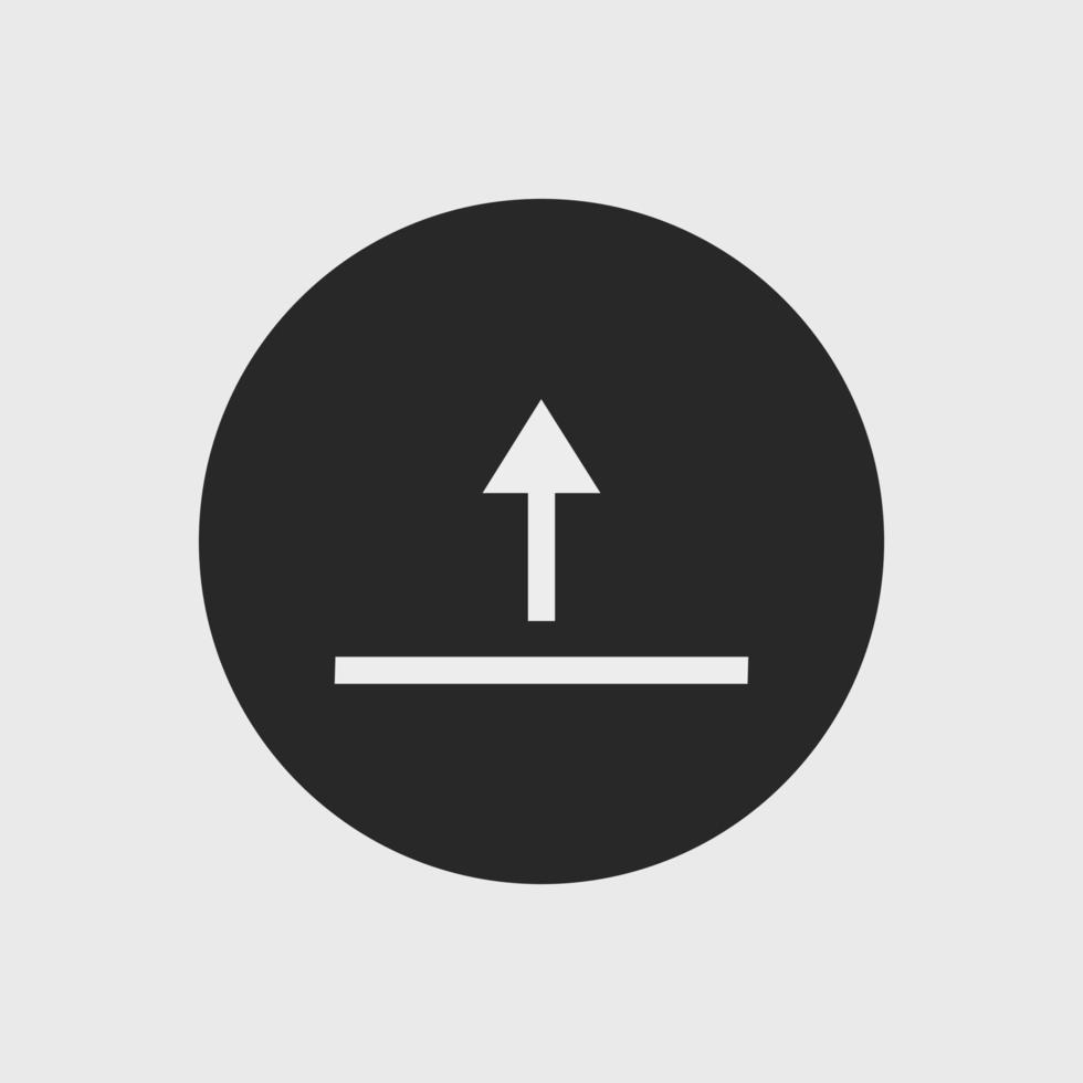 upload icon vector on white background