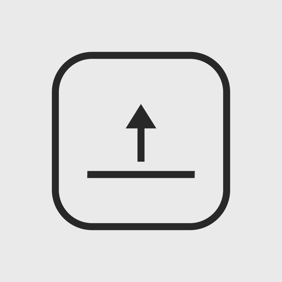 upload icon vector on white background