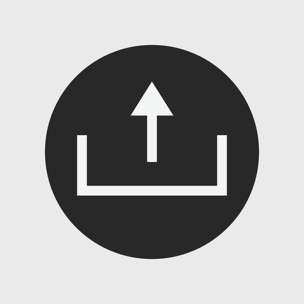 upload icon vector on white background