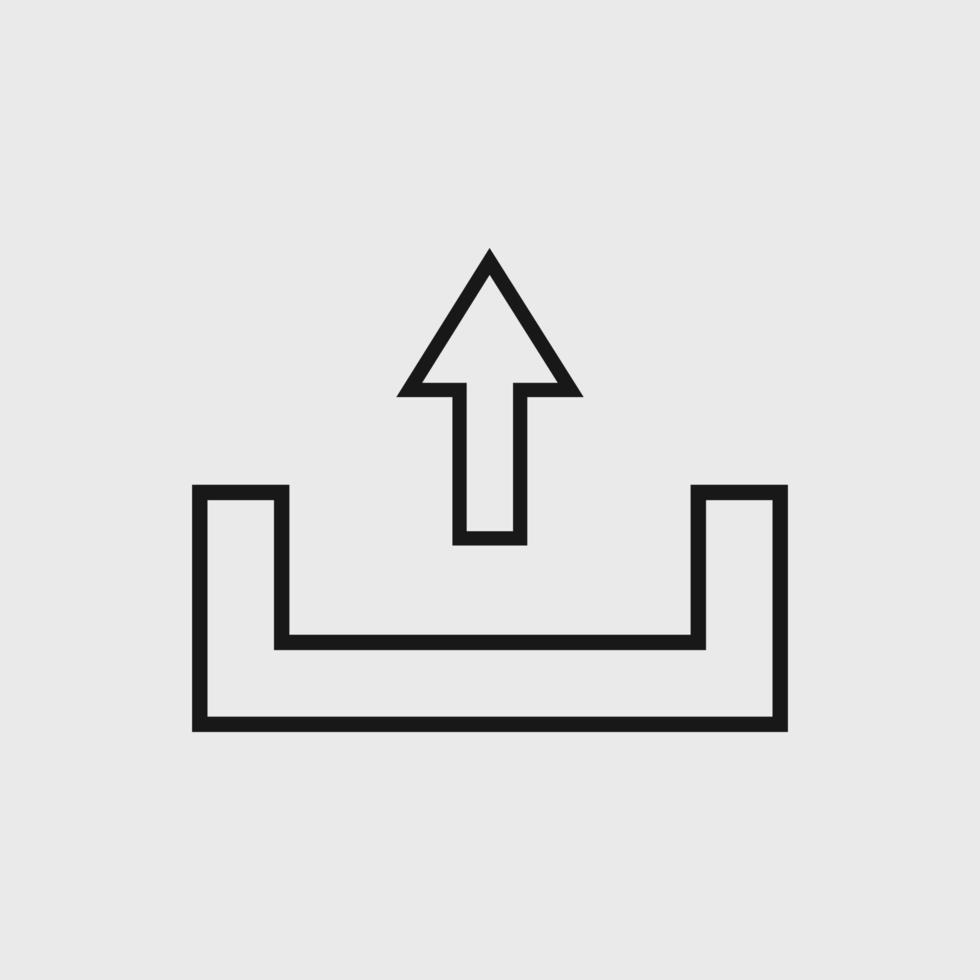 upload icon vector on white background